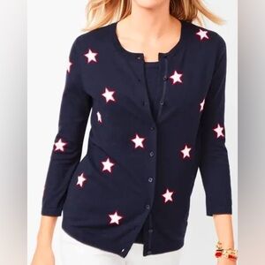 Talbots Patriotic Cardigan